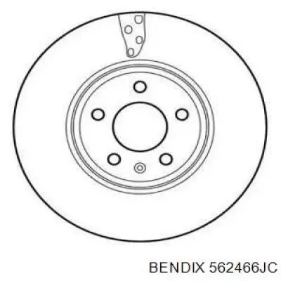 Диск гальмівний передній Jurid/Bendix 562466JC