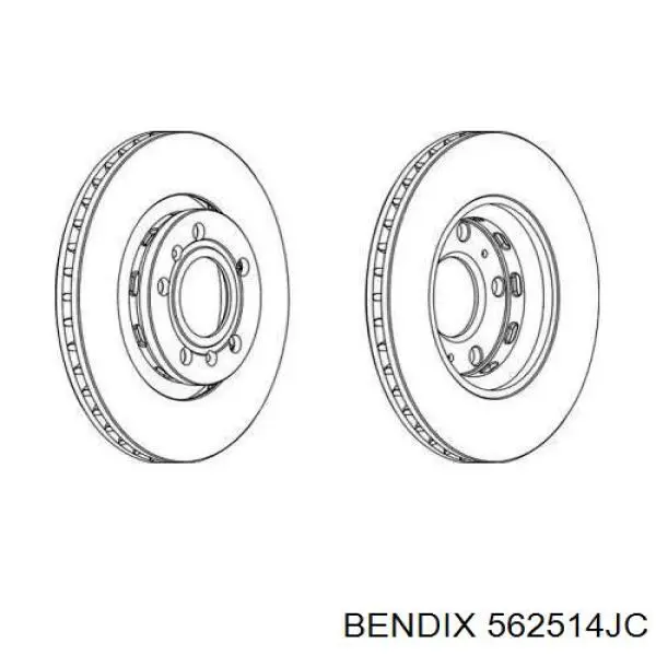 Диск гальмівний задній 562514JC Jurid/Bendix