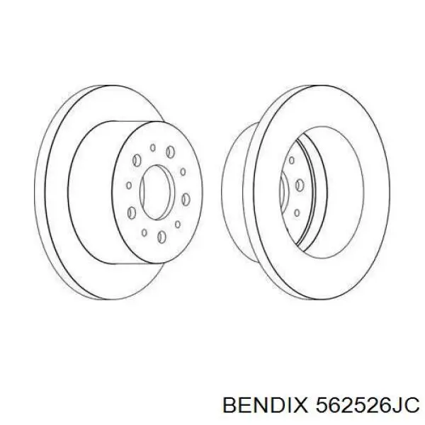 562526JC Jurid/Bendix диск гальмівний задній
