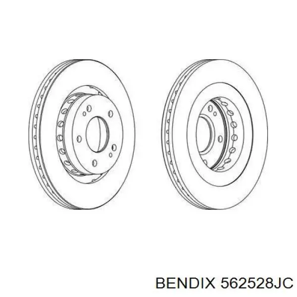 Гальмівні диски передні 562528JC Jurid/Bendix