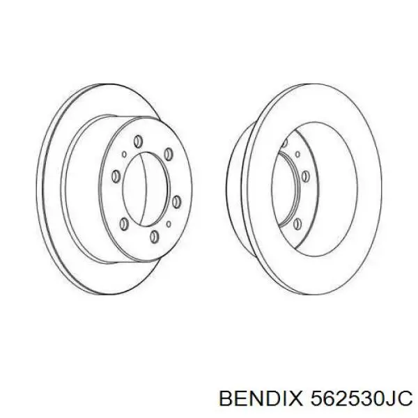 562530JC Jurid/Bendix диск гальмівний задній