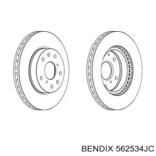 Диск гальмівний передній 562534JC Jurid/Bendix