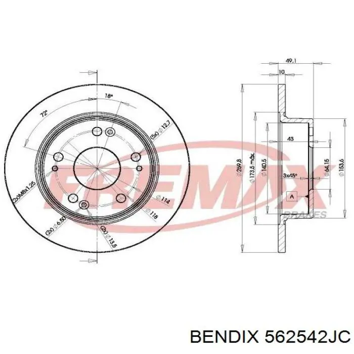 562542JC Jurid/Bendix Дискові гальма