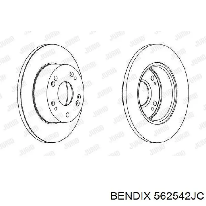 Купити 562542JC Jurid/Bendix Диск заднього гальма