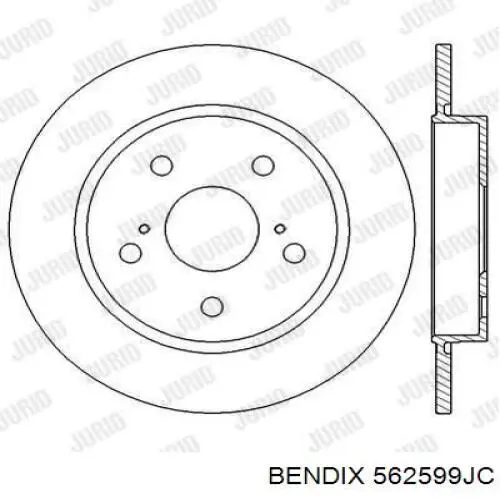 Диск гальмівний задній 562599JC Jurid/Bendix