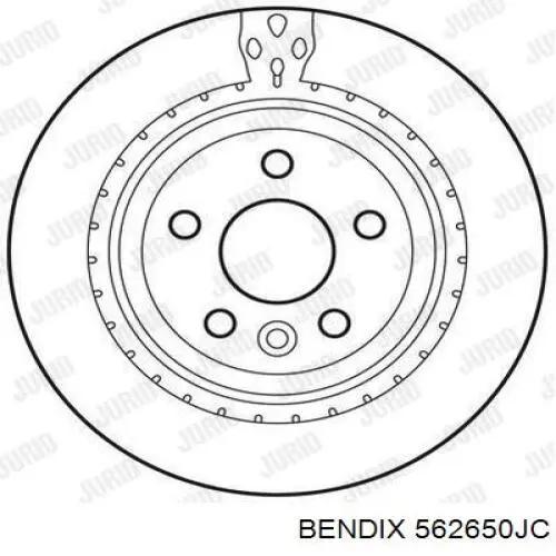 Диск гальмівний задній 562650JC Jurid/Bendix