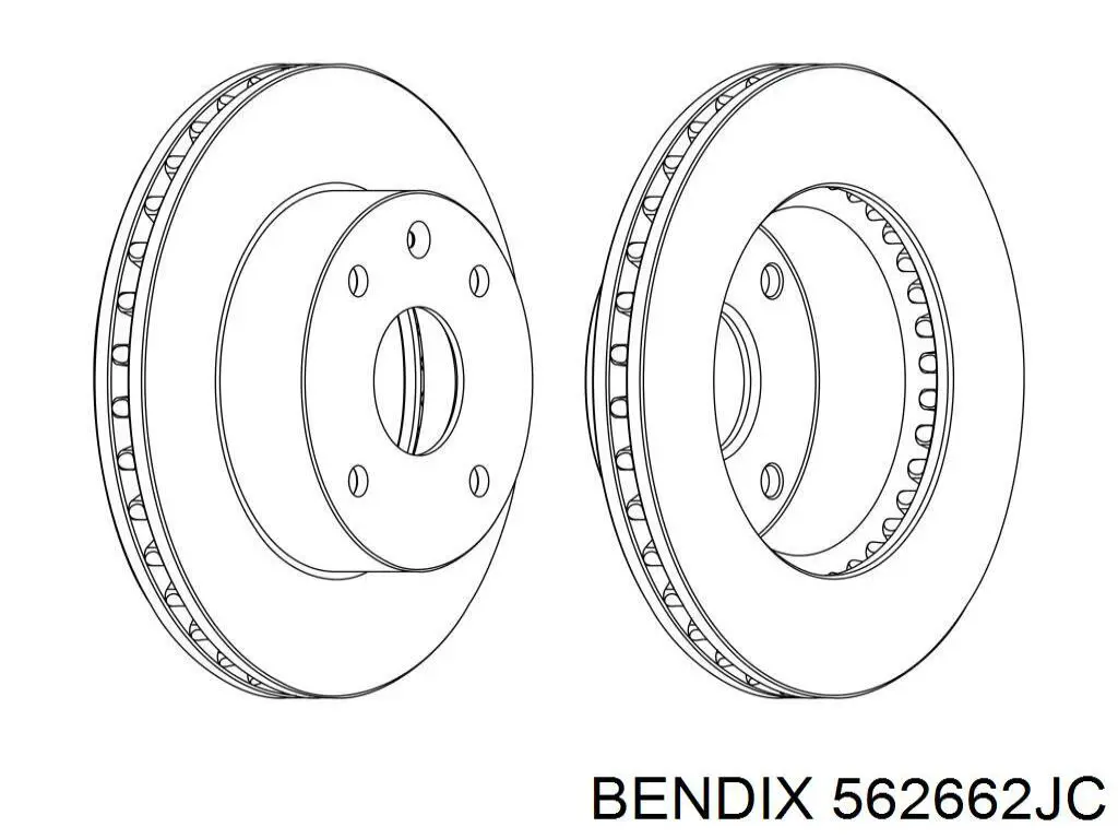 Диск переднього гальма Jurid/Bendix 562662JC ціна, від 32.62 USD