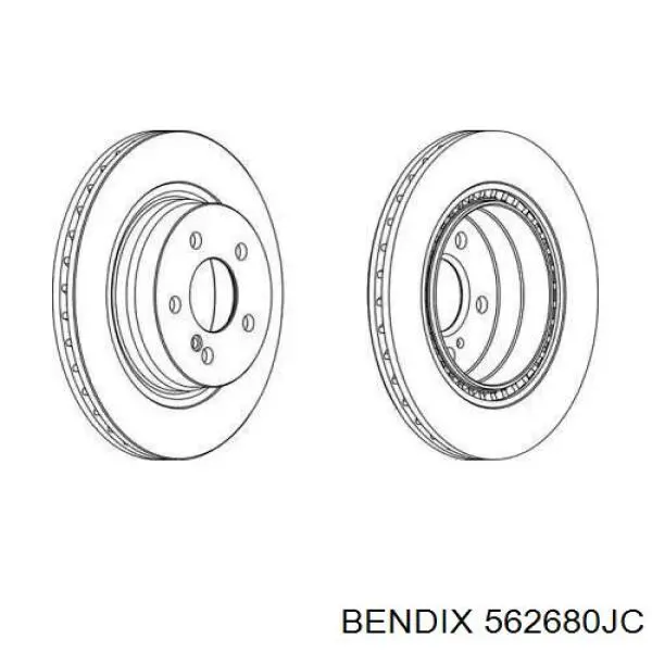 Гальмівні диски 562680JC Jurid/Bendix