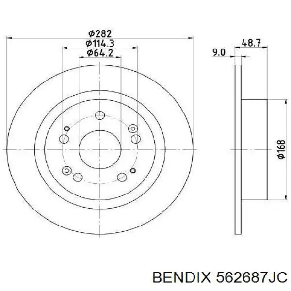 562687JC Jurid/Bendix Дискові гальма