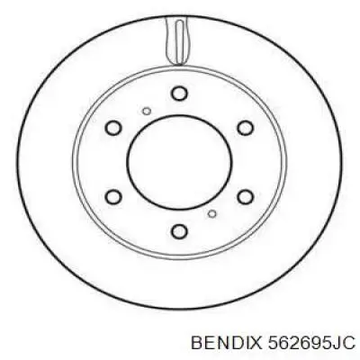 562695JC Jurid/Bendix Гальмо дискове переднє