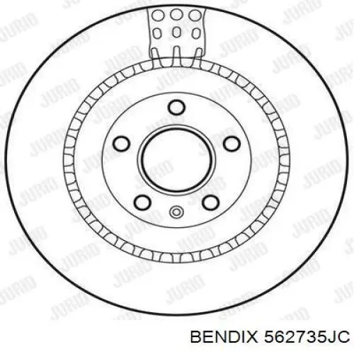 562735JC Jurid/Bendix диск гальмівний задній