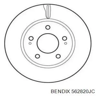 Диск переднього гальма Jurid/Bendix 562820JC ціна, від 36.39 USD