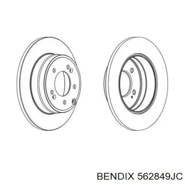 Диск гальмівний задній 562849JC Jurid/Bendix