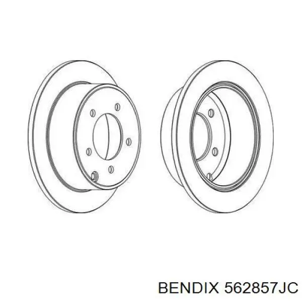 Диск гальмівний задній 562857JC Jurid/Bendix