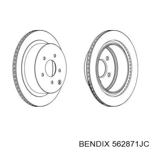 Диск гальмівний задній 562871JC Jurid/Bendix