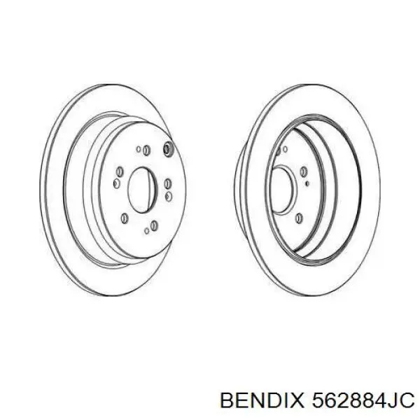 562884JC Jurid/Bendix диск гальмівний задній