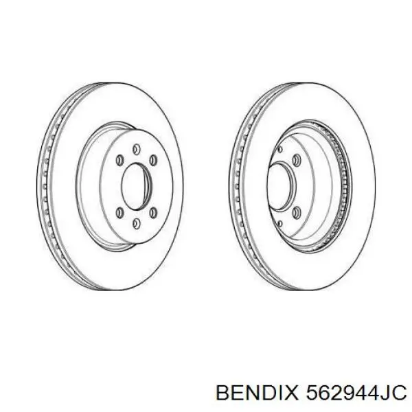 Диск гальмівний передній 562944JC Jurid/Bendix