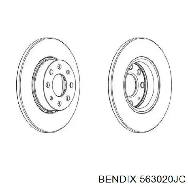 Диск гальмівний передній 563020JC Jurid/Bendix