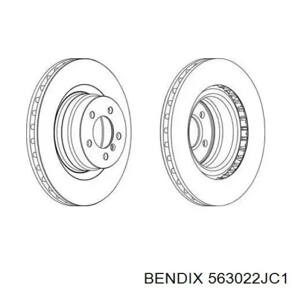 563022JC1 Jurid/Bendix диск гальмівний передній