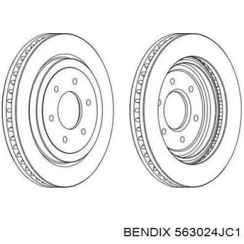 563024JC1 Jurid/Bendix диск гальмівний передній