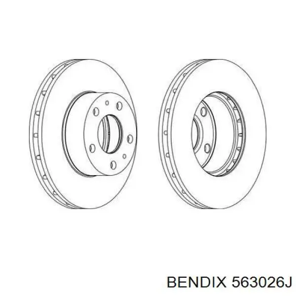 563026J Jurid/Bendix диск гальмівний передній