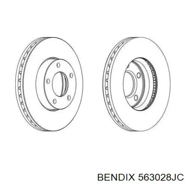 563028JC Jurid/Bendix диск гальмівний задній