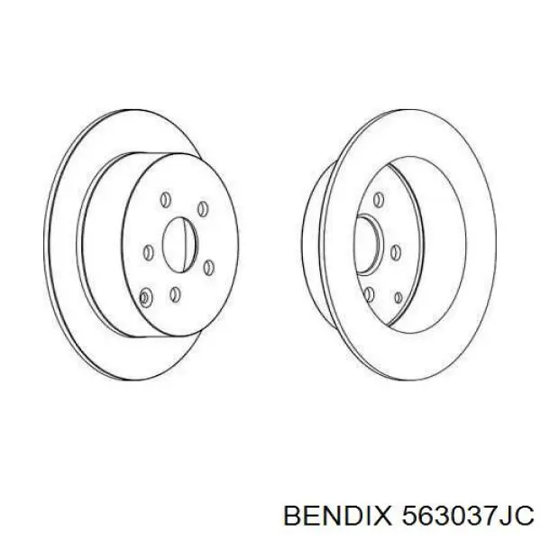 Диск гальмівний задній 563037JC Jurid/Bendix