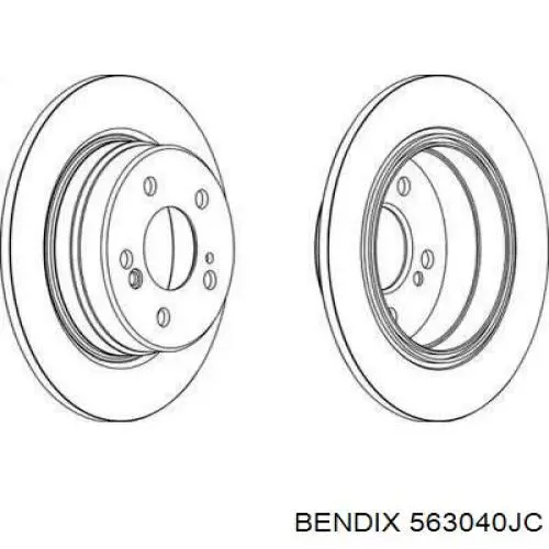 Диск гальмівний задній 563040JC Jurid/Bendix