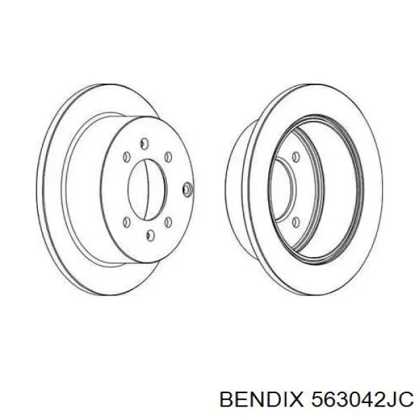 Диск гальмівний задній 563042JC Jurid/Bendix