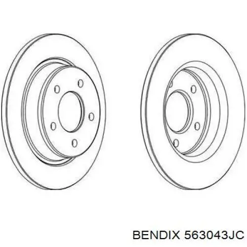 563043JC Jurid/Bendix диск гальмівний задній