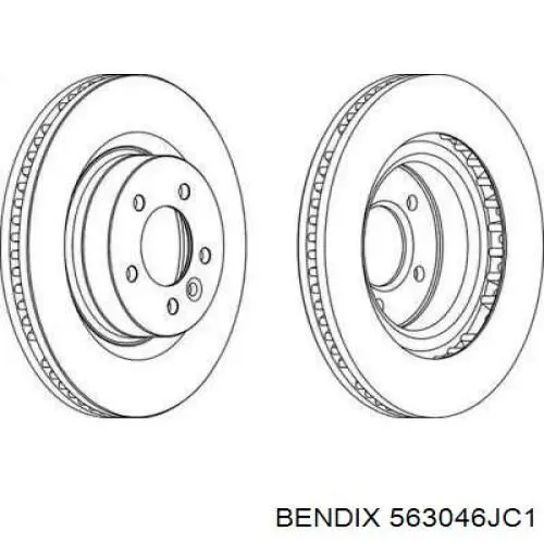 563046JC1 Jurid/Bendix диск гальмівний передній