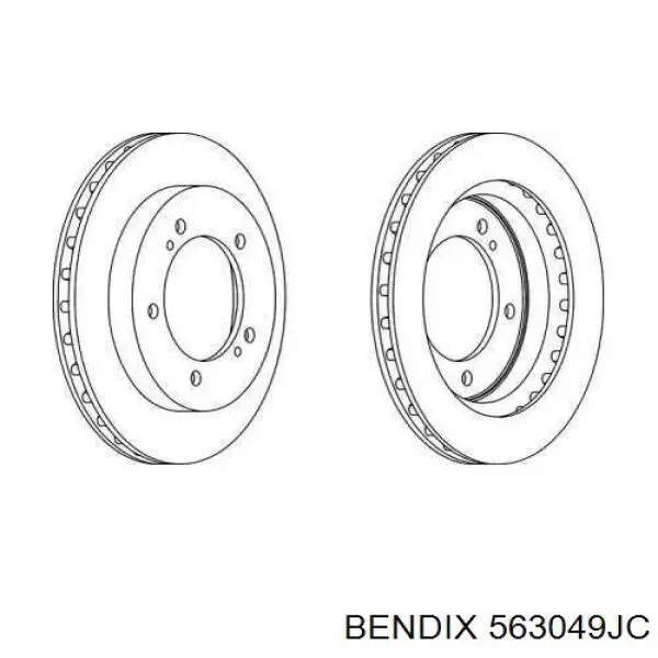 Диск гальмівний передній 563049JC Jurid/Bendix