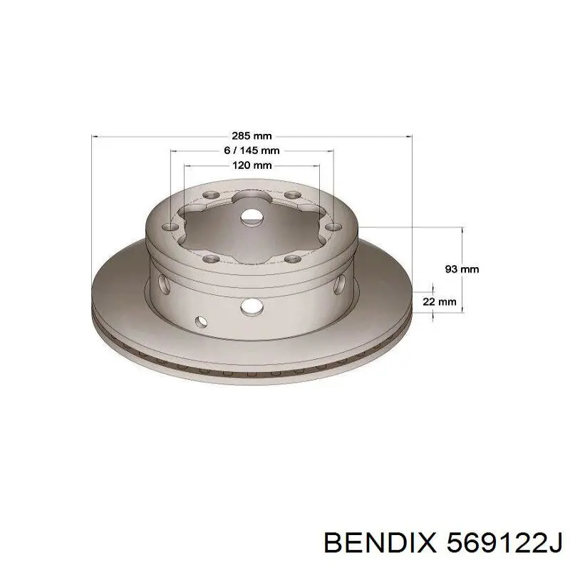 Диск переднього гальма Jurid/Bendix 569122J ціна, від 41.95 USD