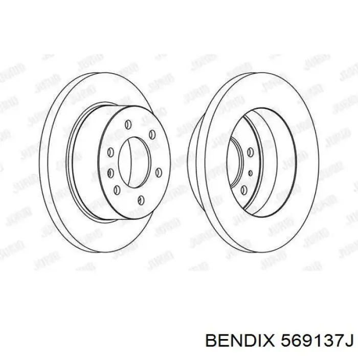 569137J Jurid/Bendix диск гальмівний задній