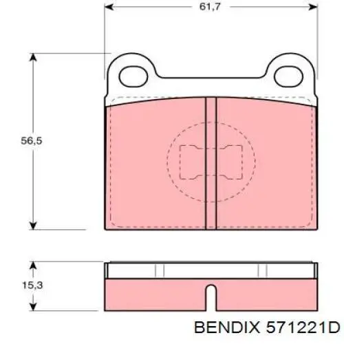 Гальмівні колодки Jurid/Bendix 571221D ціна, від 12.12 USD