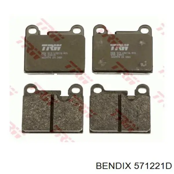 Тормозні колодки Jurid/Bendix 571221D
