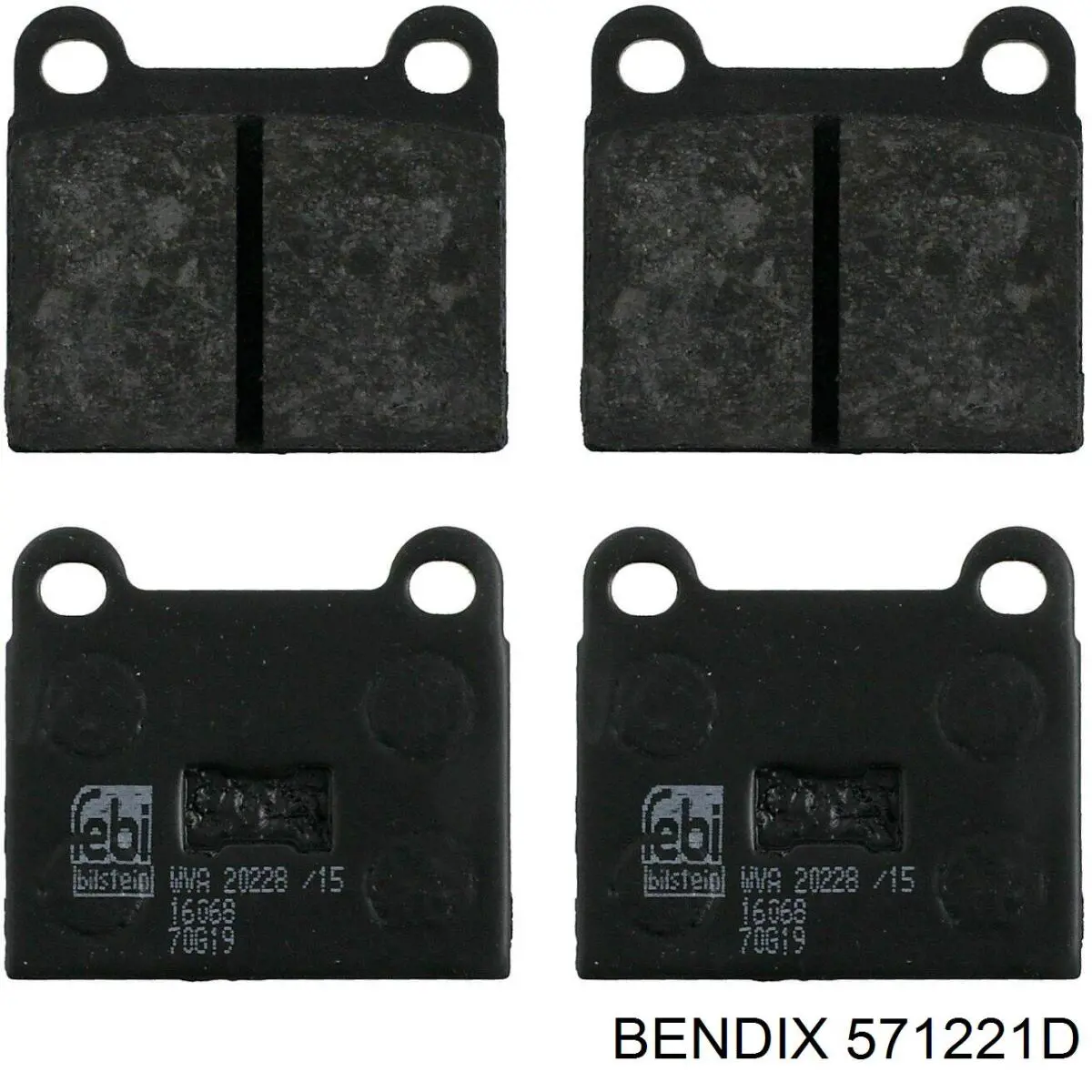 Передні тормозні колодки 571221D Jurid/Bendix