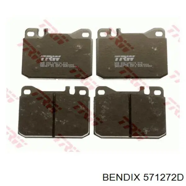 Купити 571272D Jurid/Bendix Колодки гальмівні передні, дискові