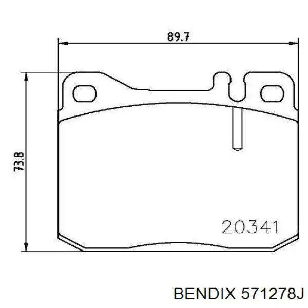Гальмівні колодки Jurid/Bendix 571278J ціна, від 19.06 USD