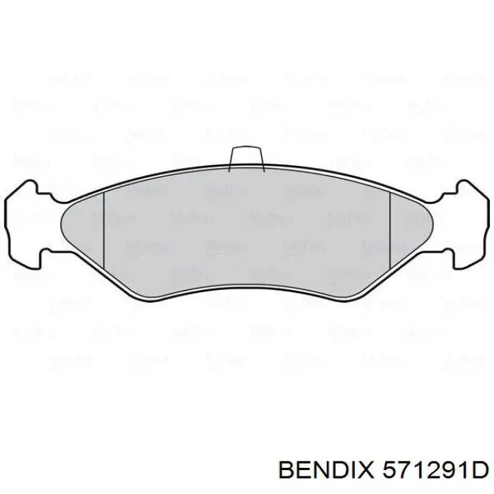 Колодки гальмівні передні, дискові 571291D Jurid/Bendix