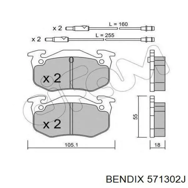 Купити 571302J Jurid/Bendix Колодки гальмівні передні, дискові