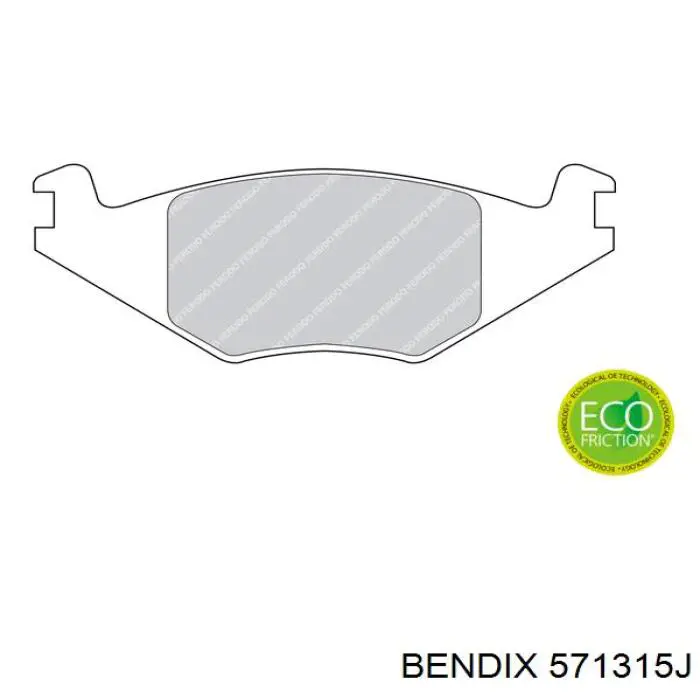 Колодки гальмівні передні, дискові 571315J Jurid/Bendix