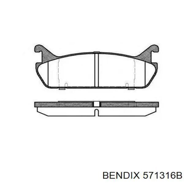 Купити 571316B Jurid/Bendix Колодки гальмівні передні, дискові