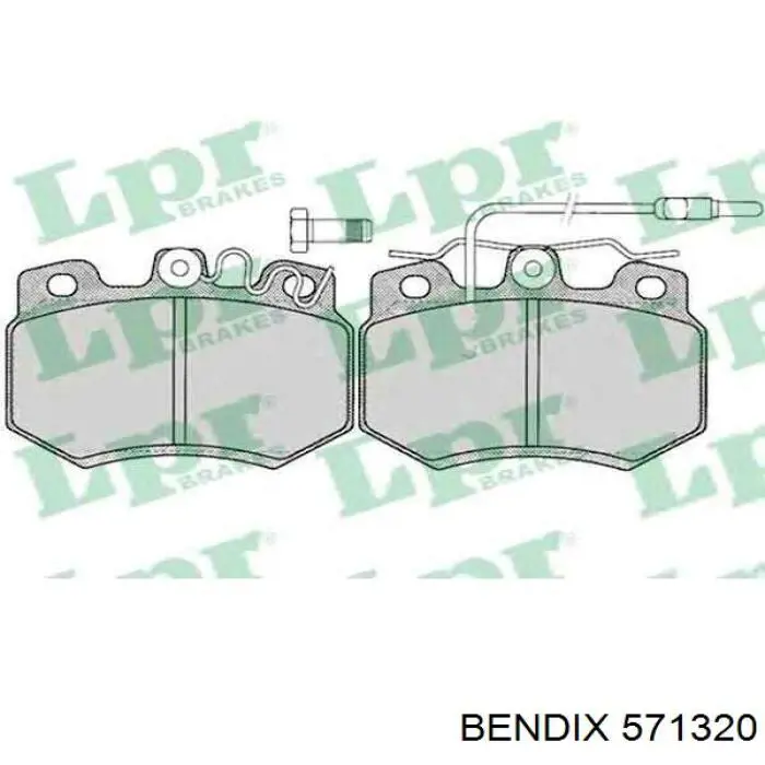 571320 Jurid/Bendix Передні гальмівні колодки