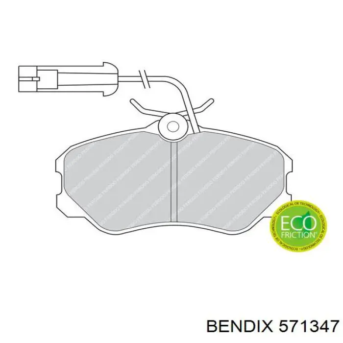 Колодки гальмівні передні, дискові 571347 Jurid/Bendix