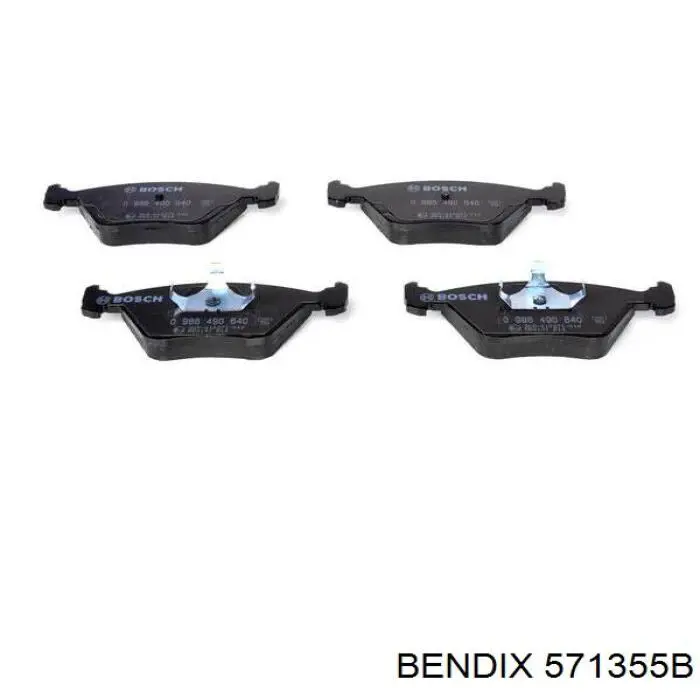 571355B Jurid/Bendix Передні гальмівні колодки