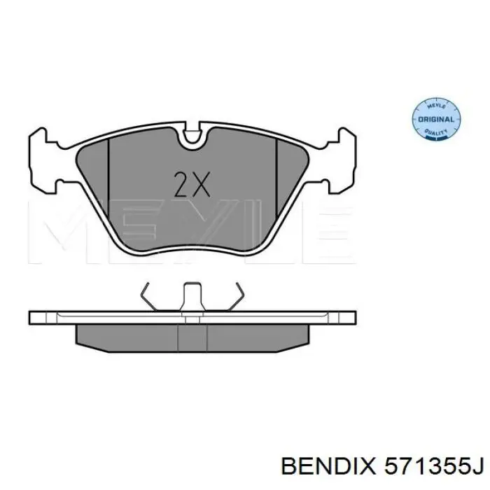 Передні тормозні колодки 571355J Jurid/Bendix
