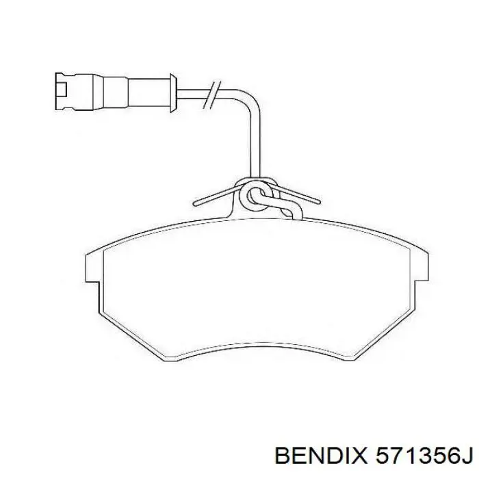Передні тормозні колодки 571356J Jurid/Bendix