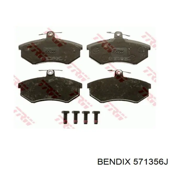 571356J Jurid/Bendix колодки гальмівні передні, дискові