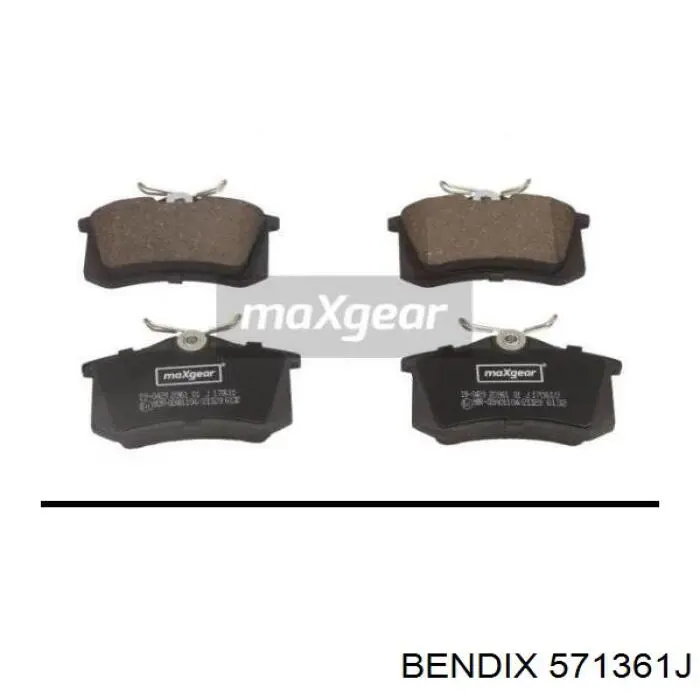 Задні гальмівні колодки Jurid/Bendix 571361J ціна, від 17.55 USD